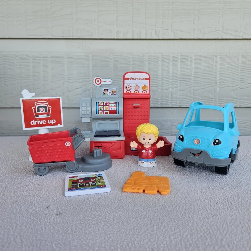 Little People Target Run Playset Pieces Fisher-Price Check Out Cart Car